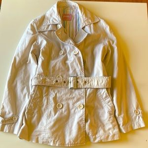 White Short Trench Coat